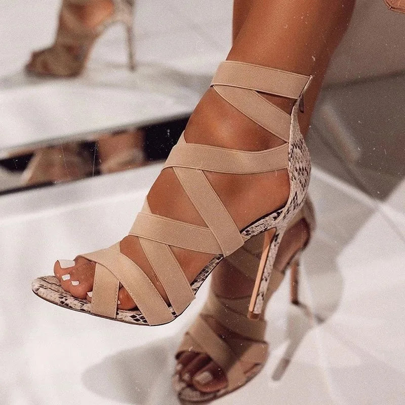 Snakeskin Stiletto Heels