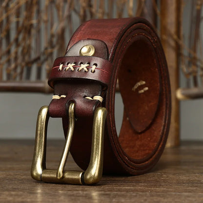 Genuine Hand Stitched Leather Belt