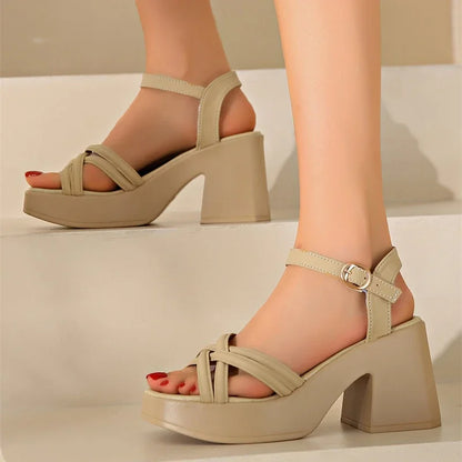 Evelyn Chunky Heel Sandals