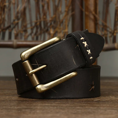 Genuine Hand Stitched Leather Belt