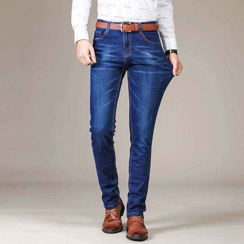 Straight-Cut Denim Jeans