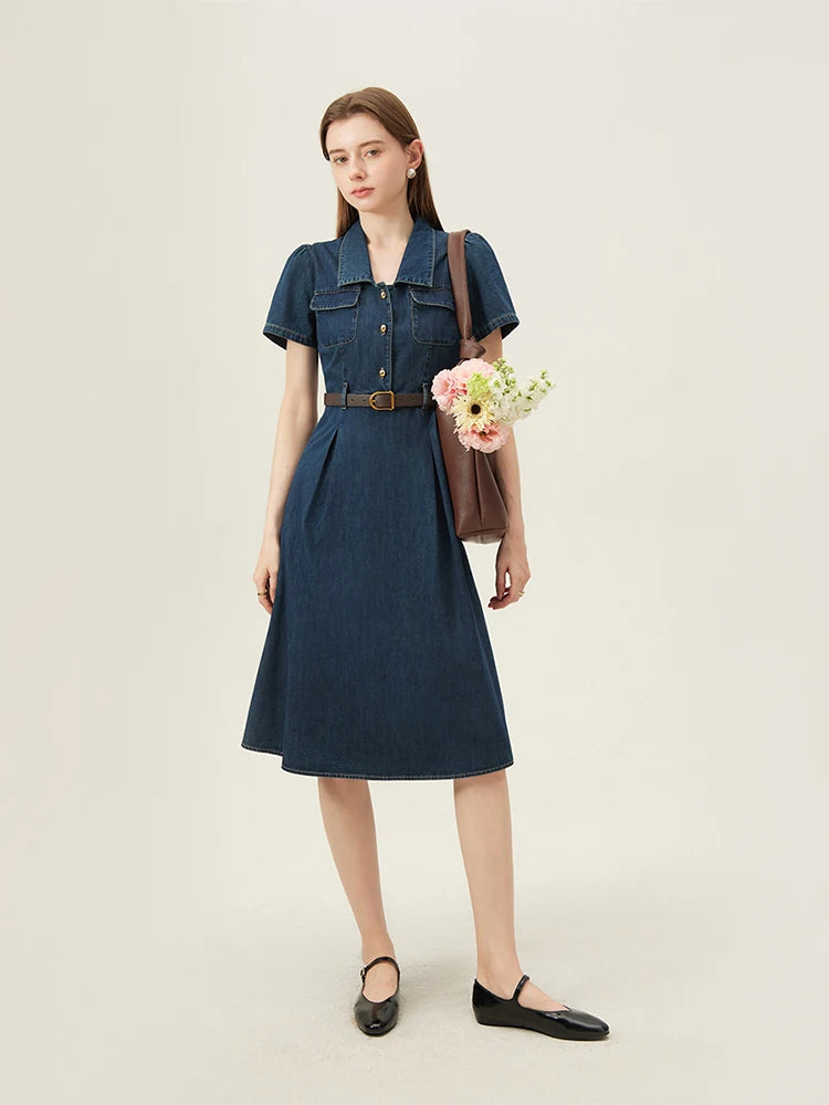 Denim A-Line Dress