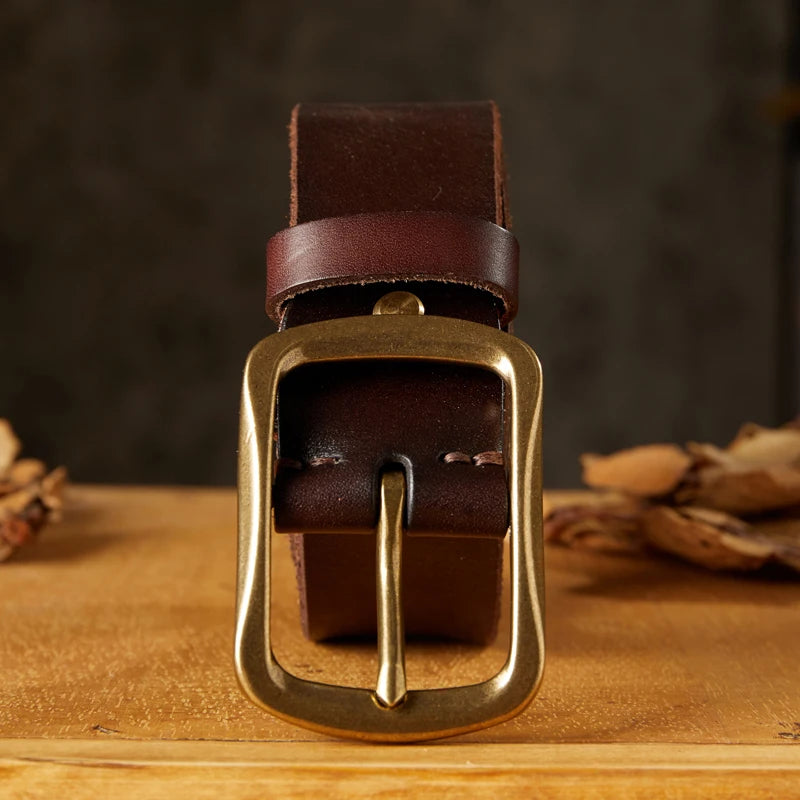 Classic Brass Buckle Belt