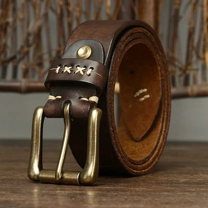 Genuine Hand Stitched Leather Belt