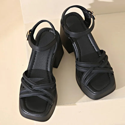 Evelyn Chunky Heel Sandals