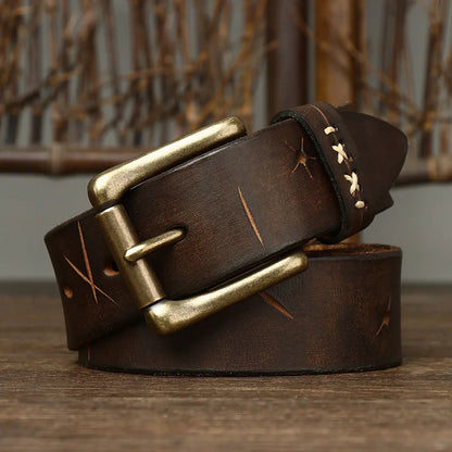 Genuine Hand Stitched Leather Belt