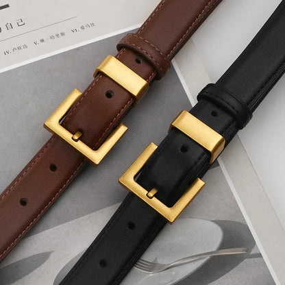 Ava Slim Leather Belt