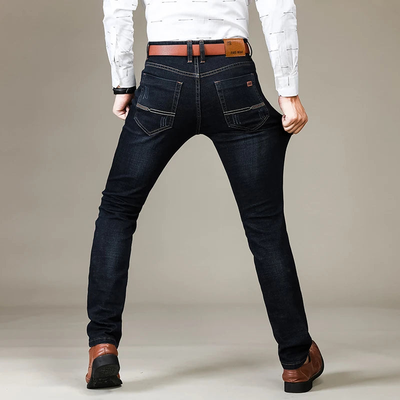 Straight-Cut Denim Jeans