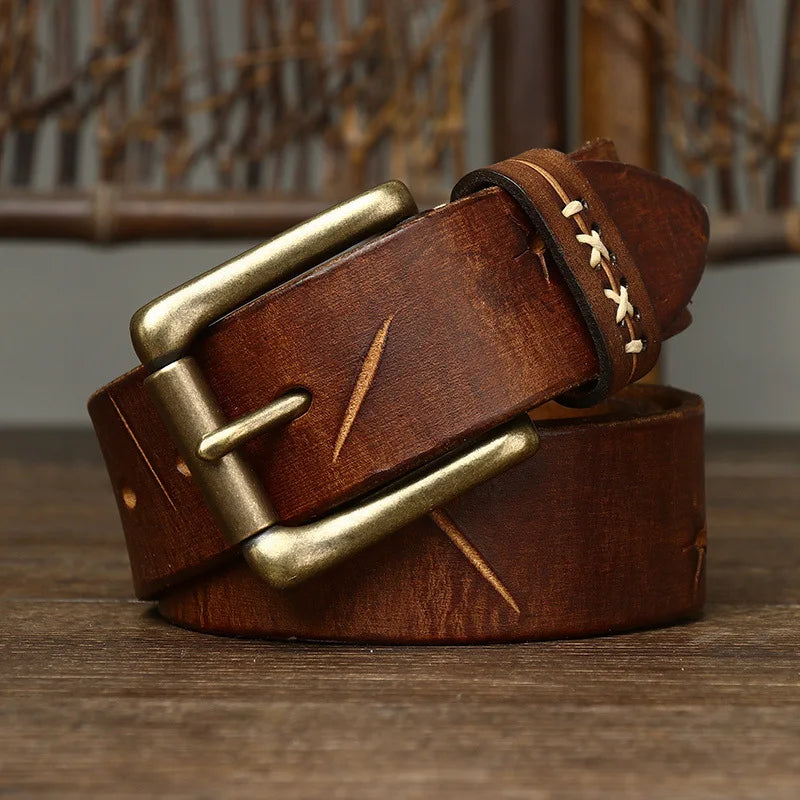 Genuine Hand Stitched Leather Belt