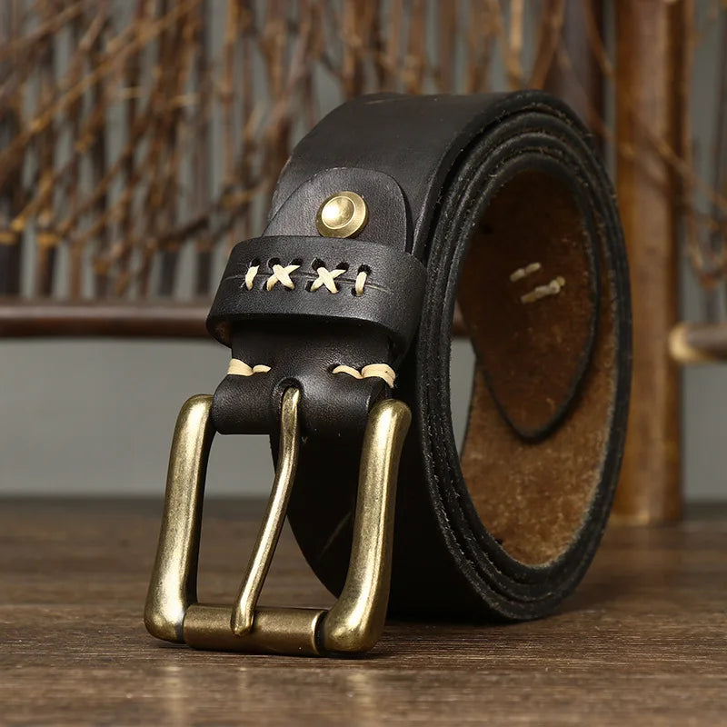 Genuine Hand Stitched Leather Belt